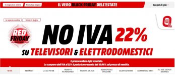 MediaWorld: NO IVA su Televisori e Grandi Elettrodomestici