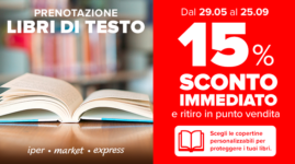 Carrefour: prenota i libri di testo con il 15% di sconto immediato