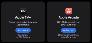 3 mesi di Apple TV+ e 3 mesi di Apple Arcade GRATIS