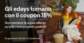 eDays eBay: 15% di sconto su tantissimi prodotti | iPhone 15 794€, PS5 415€, Dyson V10 339€ e tanto altro