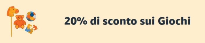 ?Amazon: 20% di sconto sui giochi