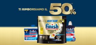 Finish: cashback del 50% fino ad un massimo di 15€