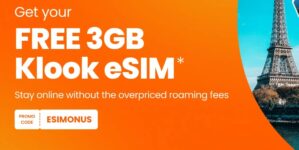 eSim 3gb gratis con Klook
