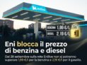 Eni blocca il prezzo di benzina e diesel