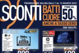 Volantino “Sconti Batticuore” di Unieuro valido fino 13 marzo