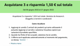 Amazon: acquista 3 prodotti alimentari e risparmia 1,50 Euro sul totale