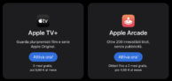 3 mesi di Apple TV+ e 3 mesi di Apple Arcade GRATIS