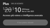 ChatGPT Plus: 1 mese gratis o 3 mesi a 30USD (sconto del 50%)